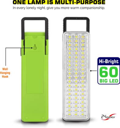 24 ENERGY Portable 60 LED Emergency Light Rechargeable Electric Charging 10 hrs Lantern Emergency Light