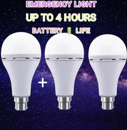 HERONEX Emergency LED bulb Rechargeable 12W-LED light backup up to 4 hrs Bulb Emergency Light