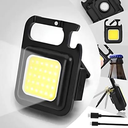 TOOLART Rechargeable Multifunction Keychain Led Light with Bottle Opener, Magnetic Ho99 6 hrs Torch Emergency Light