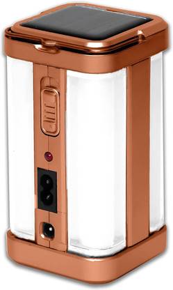 CRENTILA Electric & Solar Rechargeable with 4 Tube light 8 hrs Lantern Emergency Light