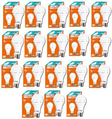UJALA CARE 9W AC-DC Inverter Led (Pack of 18)| Super Fast Charging in 3 hrs| Battery Backup 4 hrs Bulb Emergency Light