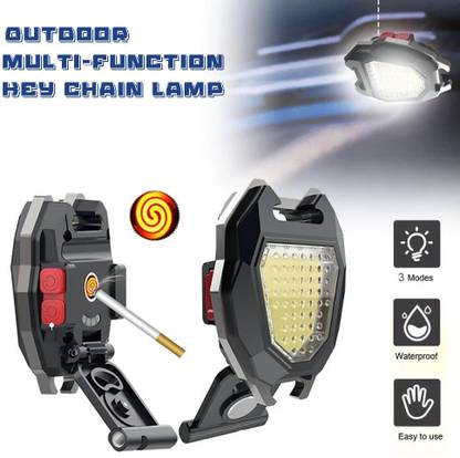 BloomiFy Multi-Function Keychain Torch: 6 Light Modes, Lighter & Bottle Opener Combo 5 hrs Torch Emergency Light