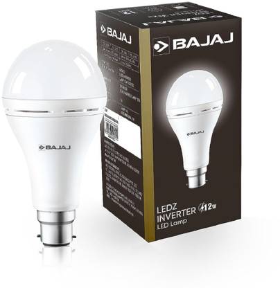 BAJAJ 12W B22 WHITE EMERGENCY LED BULB PACK OF-01 8 hrs Bulb Emergency Light