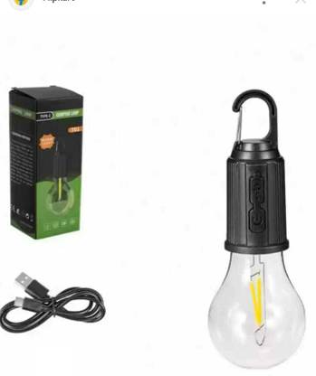 Muccasacra Rechargeable Hanging Bulb with 3 Modes Tent Lamp 5 hrs Bulb Emergency Light 6 hrs Bulb Emergency Light