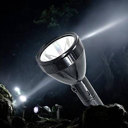 ShopGlobal 1000meter emergency torch light Rechargeable-349 6 hrs Torch Emergency Light