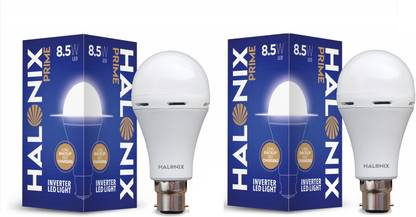 HALONIX LED INVERTER LED LIGHT 8.5W B22 Cool White bulb Pack of 2, 3 hrs Bulb Emergency Light