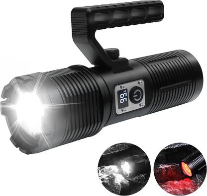 TRINGDOWN Rechargeable Spotlight Flashlight High Lumen 10000 Lumen LED 24 hrs Torch Emergency Light