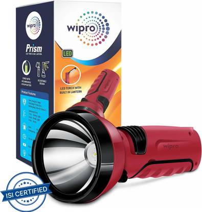 Wipro Prism Rechargable LED Torch And Lantern 7 hrs Torch Emergency Light