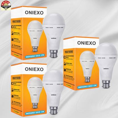 ONIEXO 12W LED Bulb with Built-in Emergency Power Backup-D24 4 hrs Bulb Emergency Light