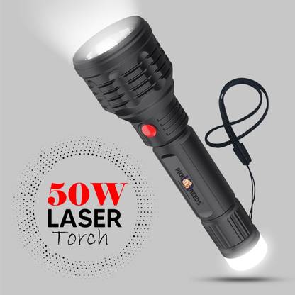 Daily Needs Shop 50W Long Range Torch Light 2 In 1 Light Mode Rechargeable Handy 1200mAh Battery Torch