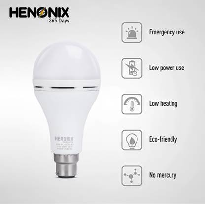 HENONIX 12 W Inverter Round B22 Inverter Bulb