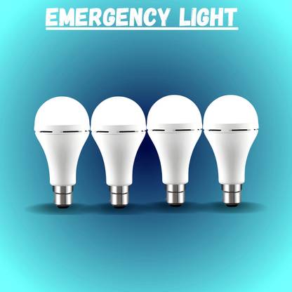 GUGGU Rechargeable Emergency Bulb Inverter Bulb for home 3Hr battery backup_Pack4 L7 3 hrs Bulb Emergency Light