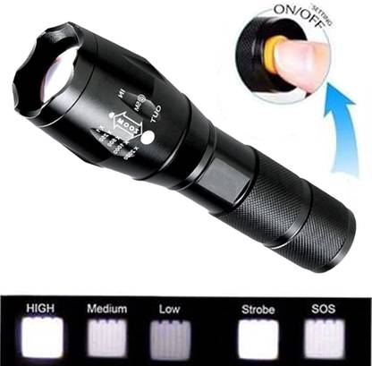 SMALL-SUN Ultra Bright Rechargeable 5Modes LED Torch Light Torch