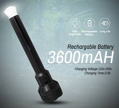 cinefx Rechargeable 3 Mode Metal Torch Long Range Upto 1KM Torch