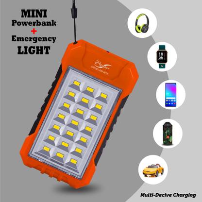 24 ENERGY Power Bank Cum 21 Hi-Bright LED Rechargeable Solar Light 5 hrs Lantern Emergency Light