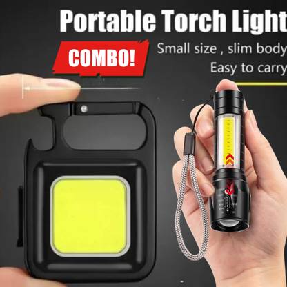 awza Multifunction Keychain Rechargeable Led Light with Bottle Opener, Magnetic Base 6 hrs Lantern Emergency Light