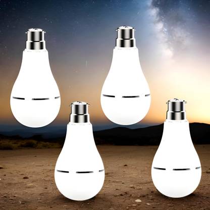YAROH Charging Bulb 9W LED 1200mAh battery 4 hrs emergency light Pack of 4 bulbUR276 4 hrs Bulb Emergency Light