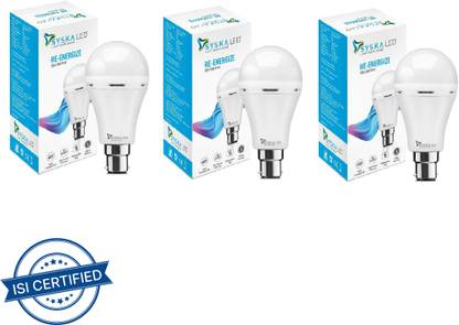 Syska SSK-EMB-09-01 Pack of 3 3.5 hrs Bulb Emergency Light