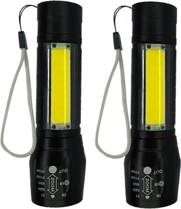 Make Ur Wish Rechargeable 9W LED Mini 3 Modes Zoomable Flashlight Torch 5 hrs Torch Emergency Light