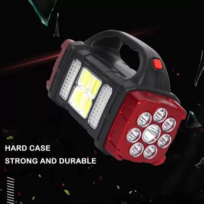ECOSKY MULTIFUNCTION SOLAR WATERPROOF FLASHLIGHT WITH USB CHARGING,8 BULB LED & COB 5 hrs Torch Emergency Light