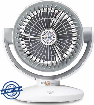Daily Needs Shop Rechargeable Table Fan With 4000mAh Long Battery Type C Charging 10W 4 hrs Lantern Emergency Light