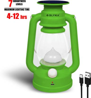 SLYKA Rechargeable Solar with 1st Step Night Lamp 4 hrs Lantern Emergency Light
