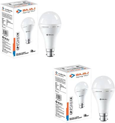 BAJAJ 9W B22 WHITE EMERGENCY LED BULB PACK OF-02 8 hrs Bulb Emergency Light
