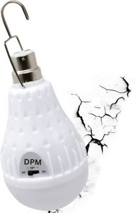 DPM 25W 2 IN 1 AC/DC DOUBLE GLASS Rechargeable Inverter Bulb with Portable Hook 8 hrs Bulb Emergency Light