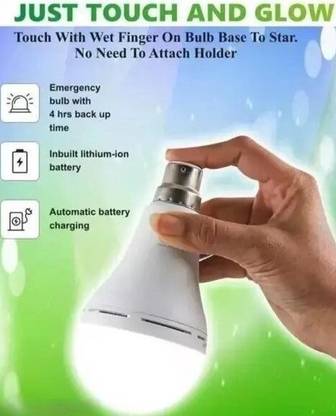 Camco 12W Round B22 LED Bulb (White, Single Pack) – 4-Hour Emergency Lighting 4 hrs Bulb Emergency Light