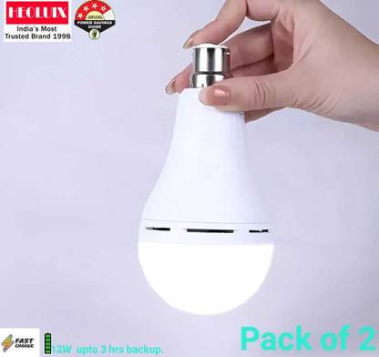 heoluix emergency rechargeable inverter bulb 12w battery backup 4 hrs Bulb Emergency Light
