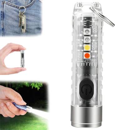 brainle Mini Pocket Torch Light KeyChain USB LED Flashlight Small EDC Cob Light 120 hrs Torch Emergency Light