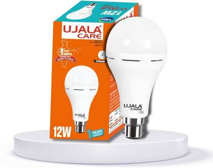 UJALA CARE 12W Inverter Led Lamp (Pack of 1)| Super Fast Charging in 3 hrs| Battery Backup 4 hrs Bulb Emergency Light