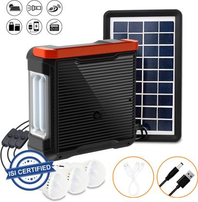 Pick Ur Needs Emergency Solar Power Set, Mini Generator With Bluetooth Speaker, Phone Charging 10 hrs Lantern Emergency Light