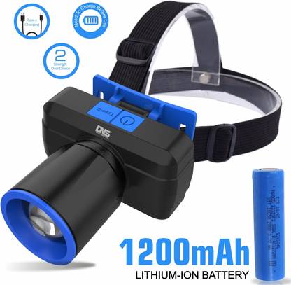 Daily Needs Shop 100W Zoomable Laser Rechargeable HeadLamp Light With 3 Mode LED 1200 mAh Battery 3 hrs Torch Emergency Light