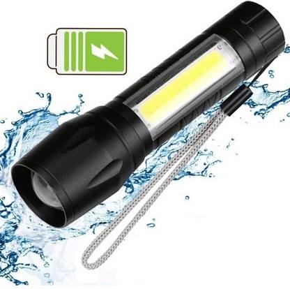 NPU High quality Metal LED Flashlight ,Super Bright ,Waterproof 3 Light Modes_NP49 6 hrs Torch Emergency Light
