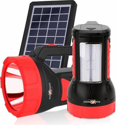 SebonCare Solar 50W Long Range Torch + 2 Side Bright Tube Light 6 Hrs Backup_N1254 6 hrs Torch Emergency Light