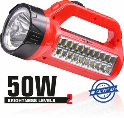 Pick Ur Needs 50W Rechargeable Torch Light With Support Solar Charge Laser + 20 SMD Bright LED 5 hrs Lantern Emergency Light