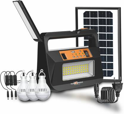 Pick Ur Needs Emergency Torch Lamp Rechargeable Solar Inverter With 3 Individual 6V Led Bulbs 8 hrs Flood Lamp Emergency Light