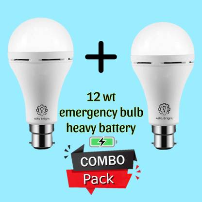 Alfa Bright emergency bulb,inverter bulb 12 wt pack of 2 home and outdoor use 4 hrs Bulb Emergency Light