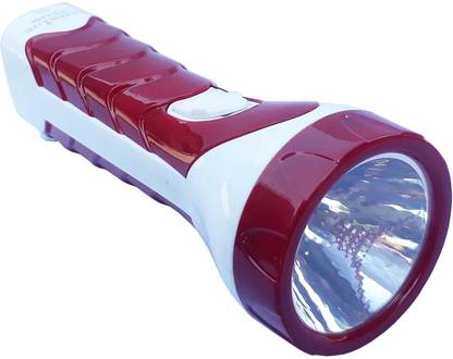 Texme 1 Watt Rechargeable Torch With 1400 MAH Lithium Battery Torch 4 hrs Torch Emergency Light