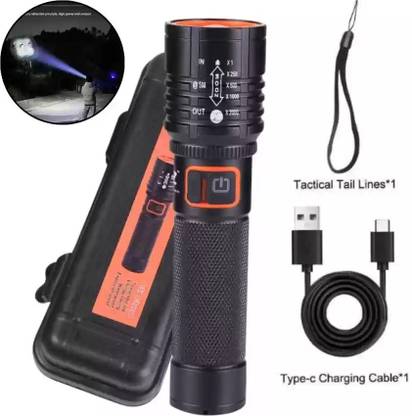 Zeno volt 4IN1 RECHARGEABLE FULL METAL BODY HIGH POWER LONG RANGE BLINKER Torch