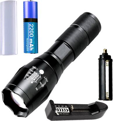 SDMS Metal LED Torch Flashlight XML T6 Water Resistance 5 Modes Adjustable Focus Torch
