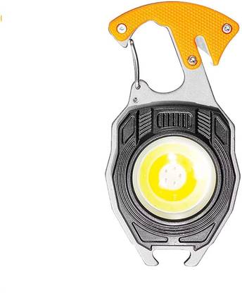 SKYVOKES Rechargeable Keychain LIGHT with 6 Lighting Modes & Cigarette Lighter 5 hrs Torch Emergency Light