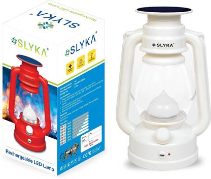 SLYKA Rechargeable & Portable Table Top Lantern White Plastic Table Lantern