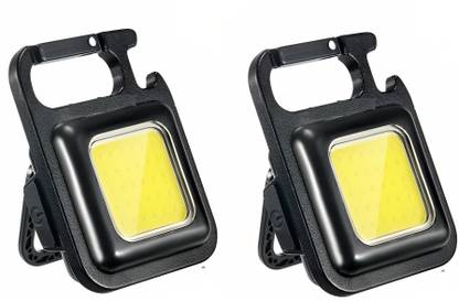 awza (pack of 2) Keychain Rechargeable Led with Bottle Opener, Magnetic Base 6 hrs Lantern Emergency Light