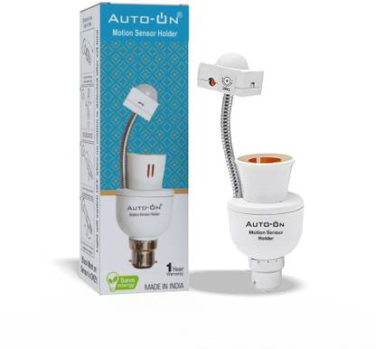 auto-on Motion Sensor Holder (Convert Any bulb to Automatic) Energy Saving Glass Light Socket