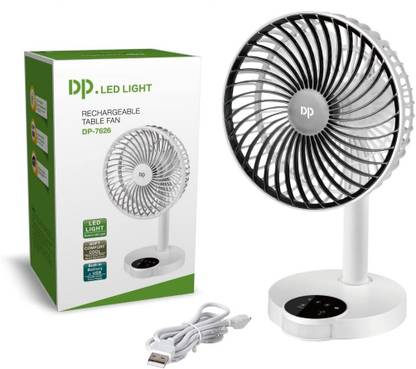 DPM 7626 (RECHARGEABLE TABLE FAN) 7626 (RECHARGEABLE TABLE FAN) emergency Fan इमरजेंसी लाइट