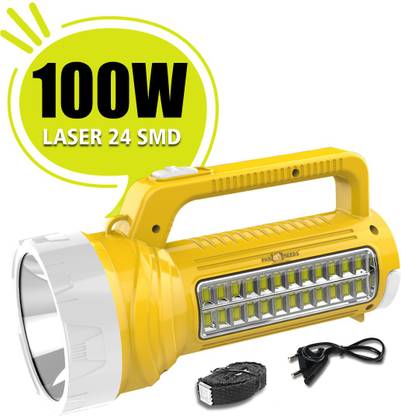 JYOSTNA Rechargeable LED Flashlight 100W+24 SMD Brightest Searchlight With Hanging Point Torch