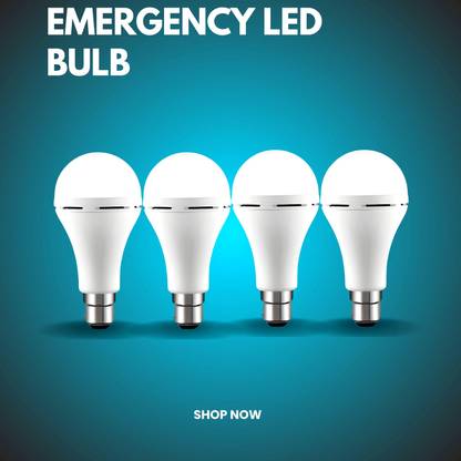 Clairbell Rechargeable Emergency Bulb Inverter Bulb for home 3Hr battery backup_Pack4 L149 3 hrs Bulb Emergency Light