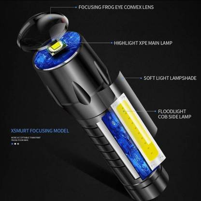 Small Sun Portable Rechargeable Zoom LED Flashlight XPE Flash Light Torch 6 hrs Torch Emergency Light